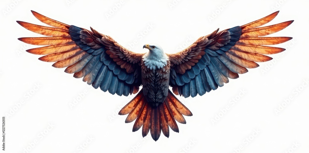 Fototapeta premium Intricate wing patterns, sharp focus, pure white backdrop , photography, design