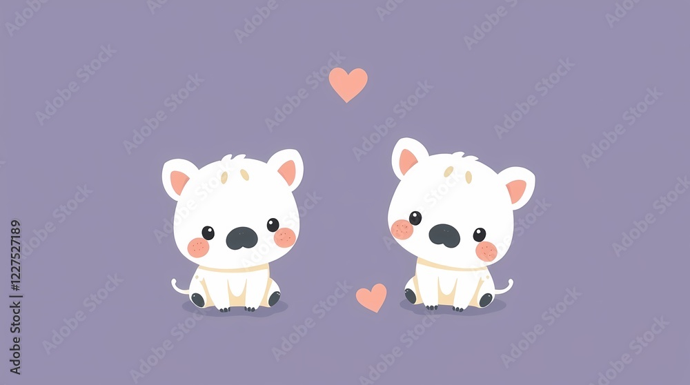 Fototapeta premium dog with heart