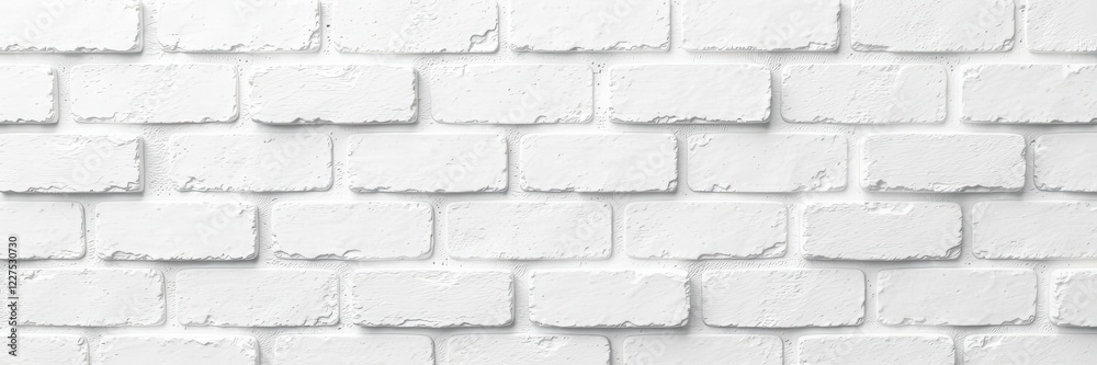 Fototapeta premium Clean seamless white brick wall texture High resolution background , rustic, brick