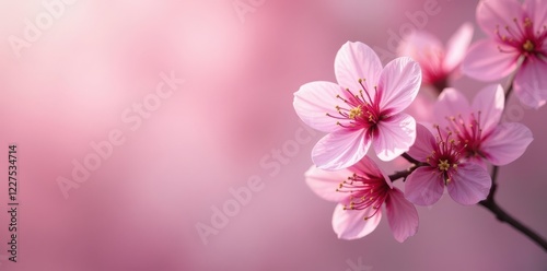 Delicate pink blossoms, soft focus, floral backdrop, rose, beauty