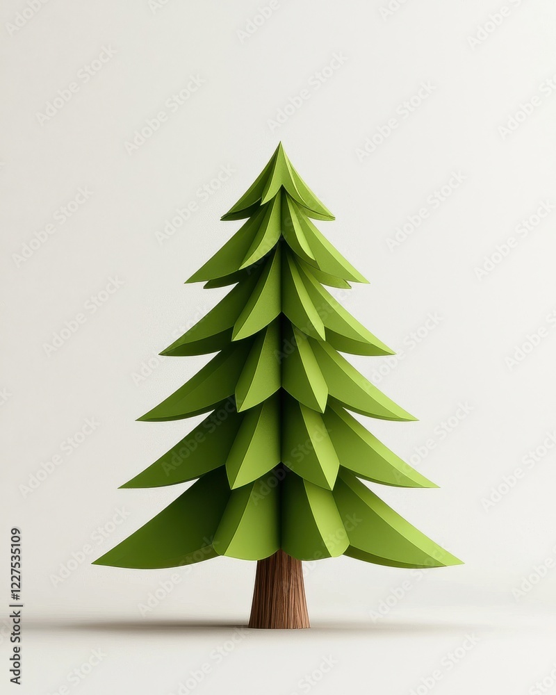 Tall Digital Evergreen Tree Illustration for EcoFriendly Lifestyle Sustainable Decor Minimalist Design Tall Digital Evergreen Tree Illustration for EcoFriendly Lifestyle Sustainable Decor Minimalist Design
