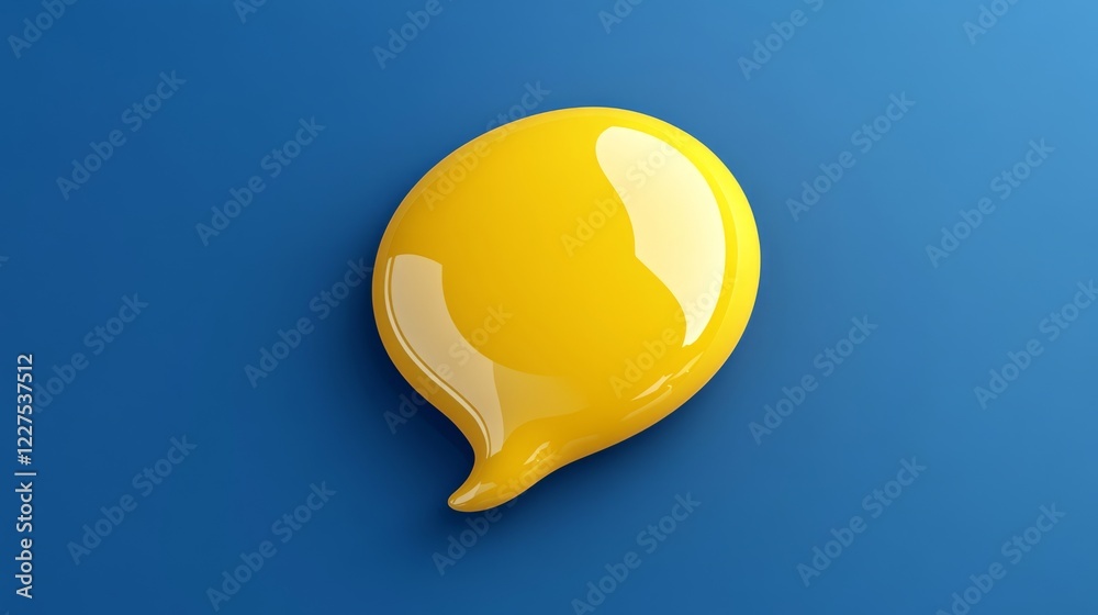 Vibrant Yellow Speech Bubble Graphic Design Vibrant Yellow Speech Bubble Graphic Design