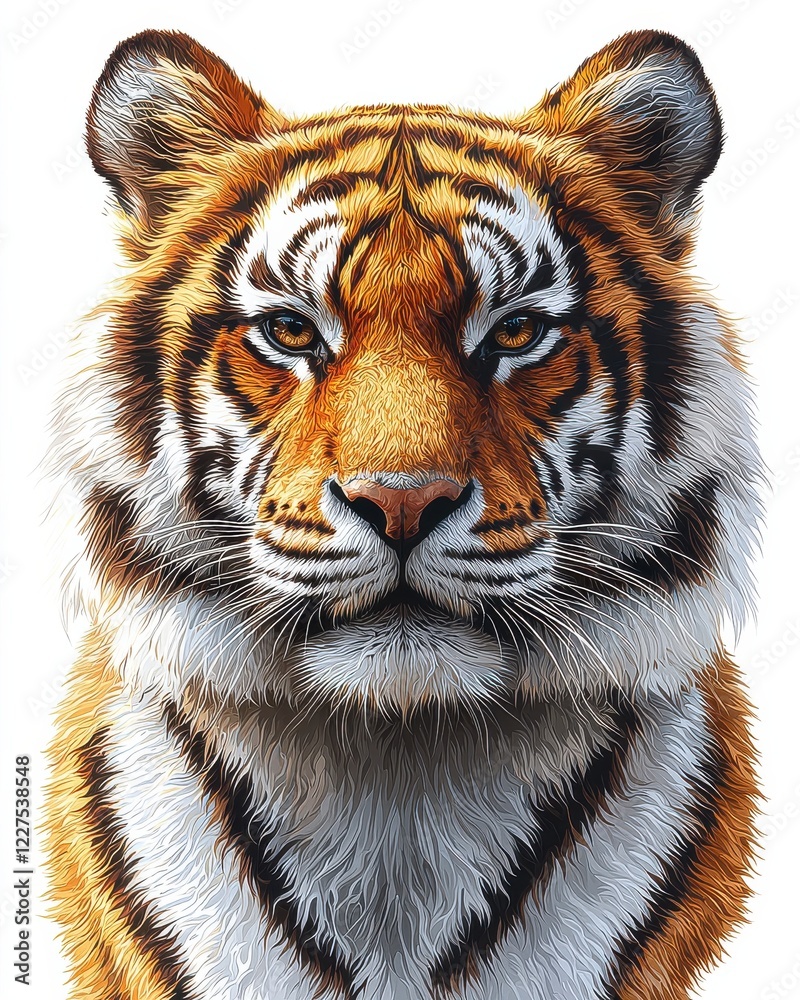 Fototapeta premium Tiger Portrait Photography Masterpiece Capturing Majestic Eyes Authentic Emotions Wildlife Expertise