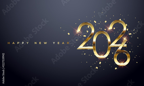 Happy New Year 2026 Greeting Card