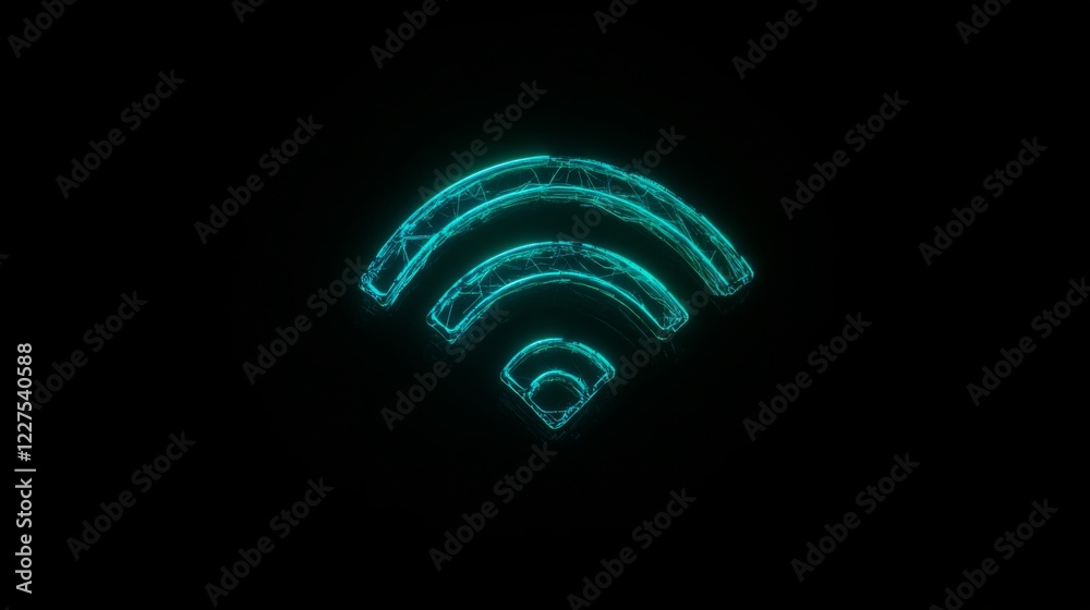 Abstract Futuristic Wifi Signal Design