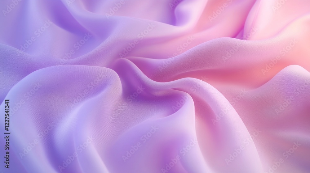 Obraz premium A smooth gradient transition from soft mauve to lavender with gentle fabric-like waves and highlights