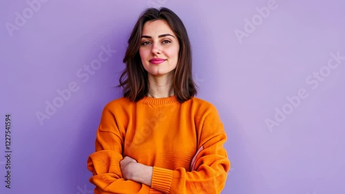 The Confident Woman in Orange