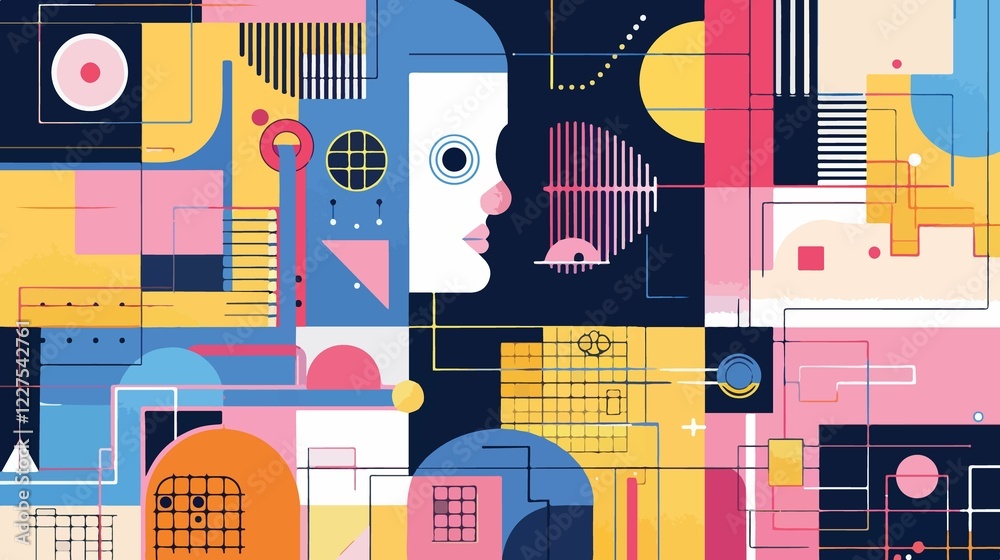 Obraz premium Chatbot User Service Flat Vector Illustration