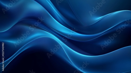 Wallpaper Mural Abstract Blue Waves Graphic Design Background Torontodigital.ca