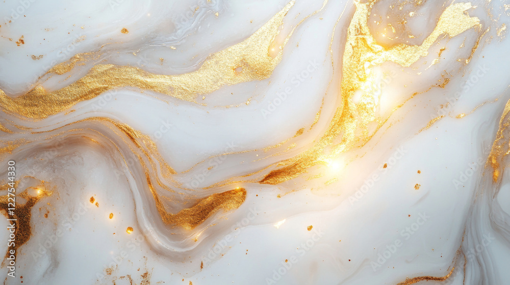 Fluid White Gold Marble Background Texture. Liquid Marble with Gold Veins. Luxury Abstract Background for banner, invitation, greeting card Fluid White Gold Marble Background Texture. Liquid Marble with Gold Veins. Luxury Abstract Background for banner, invitation, greeting card