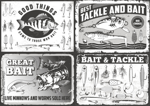 Bait and tackle signage for fishing enthusiasts