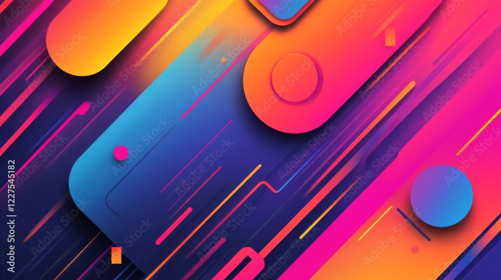 Dynamic Geometric Abstract Design with Vibrant Colors Dynamic Geometric Abstract Design with Vibrant Colors