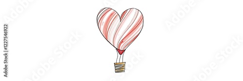 Air balloon on white background