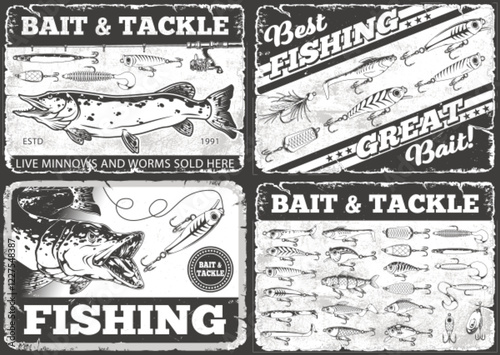 Fishing gear signs and displays