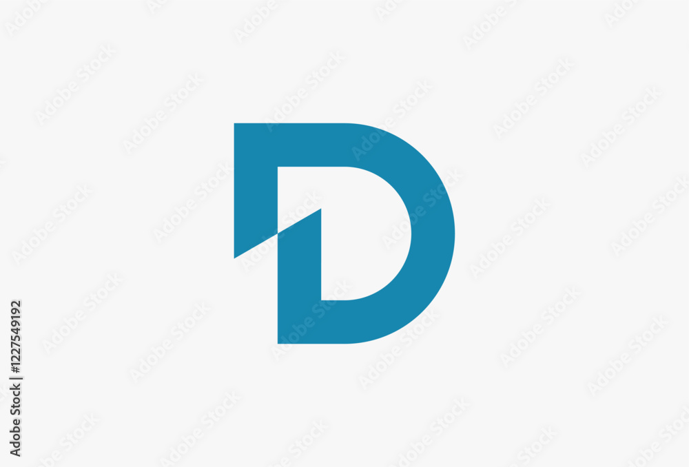 Initial Letter D Logo Template. Simple Geometric Shape isolated on White Background. Usable for Business and Branding Logos, Technology, Internet, Marketing, Corporate, Company, Finance, Initial Letter D Logo Template. Simple Geometric Shape isolated on White Background. Usable for Business and Branding Logos, Technology, Internet, Marketing, Corporate, Company, Finance,