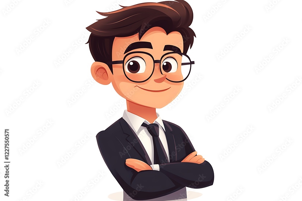 Smiling Businessman Avatar Arms Crossed Smiling Businessman Avatar Arms Crossed