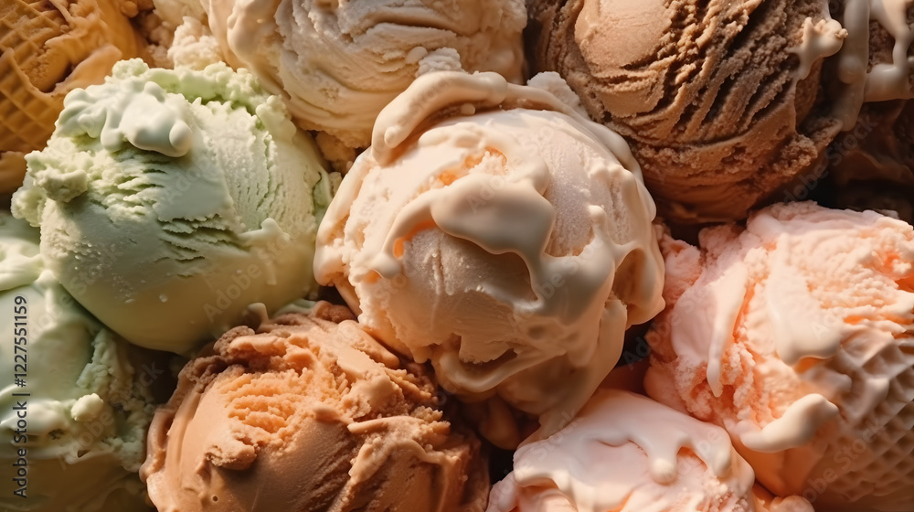 Obraz premium a bowl of ice creams and other ice creams