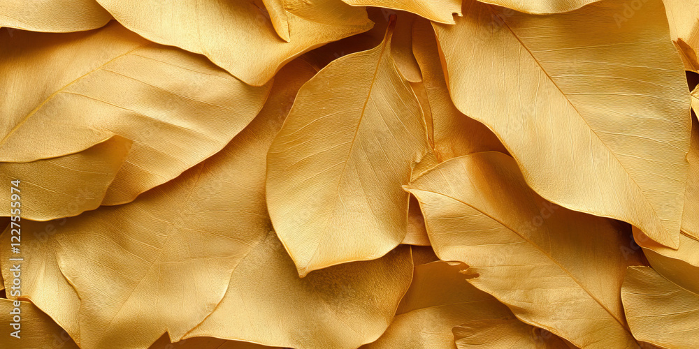 Overlapping Gold-Painted Leaves Overlapping Gold-Painted Leaves