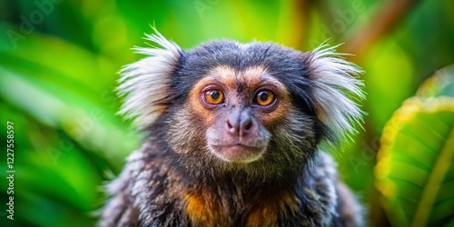 Adorable Wild Marmoset Monkey in its Natural Habitat - High-Resolution Stock Photo