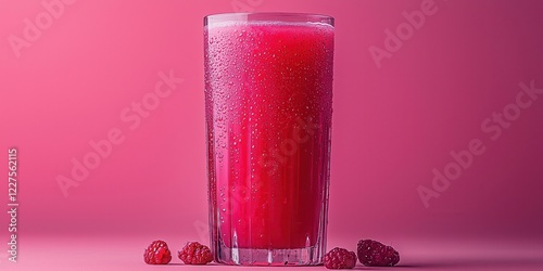 Refreshing Beet Juice Over Ice Natural Detoxifier for Energy Boost photo