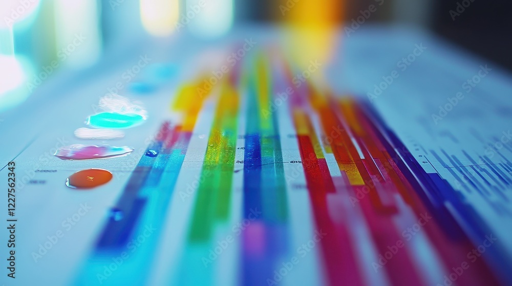 Market analysis flat design side view financial report theme water color complementary color scheme. Market analysis flat design side view financial report theme water color complementary color scheme.