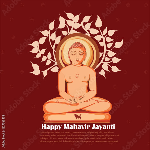 Mahavir Jayanti Celebration Background the birth of Mahaveer.