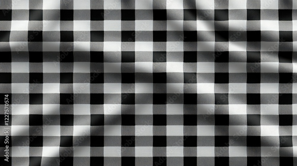 Black and white checkered fabric texture background Black and white checkered fabric texture background