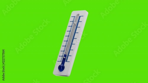 Animated thermometer icon for your video. Winter weather forecast. Cold. Cooling icon. Air conditioning.