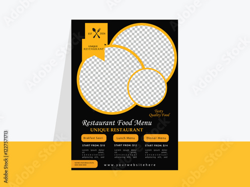 Restaurant Flyer Design, and Food Menu Template.