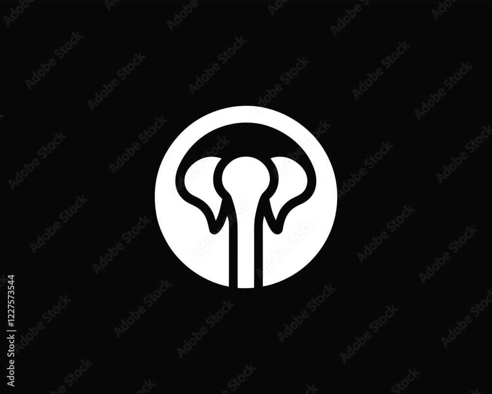 Elephant logo design icon vector illustration. Elephant logo design icon vector illustration.