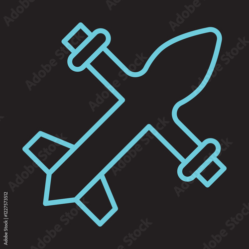 Military Drone Icon Design