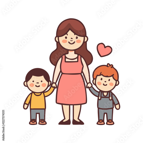a mother with her child with love