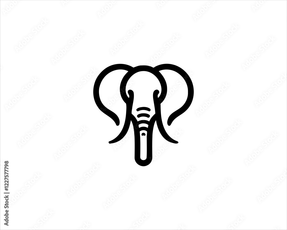 Obraz premium elephant head icon
