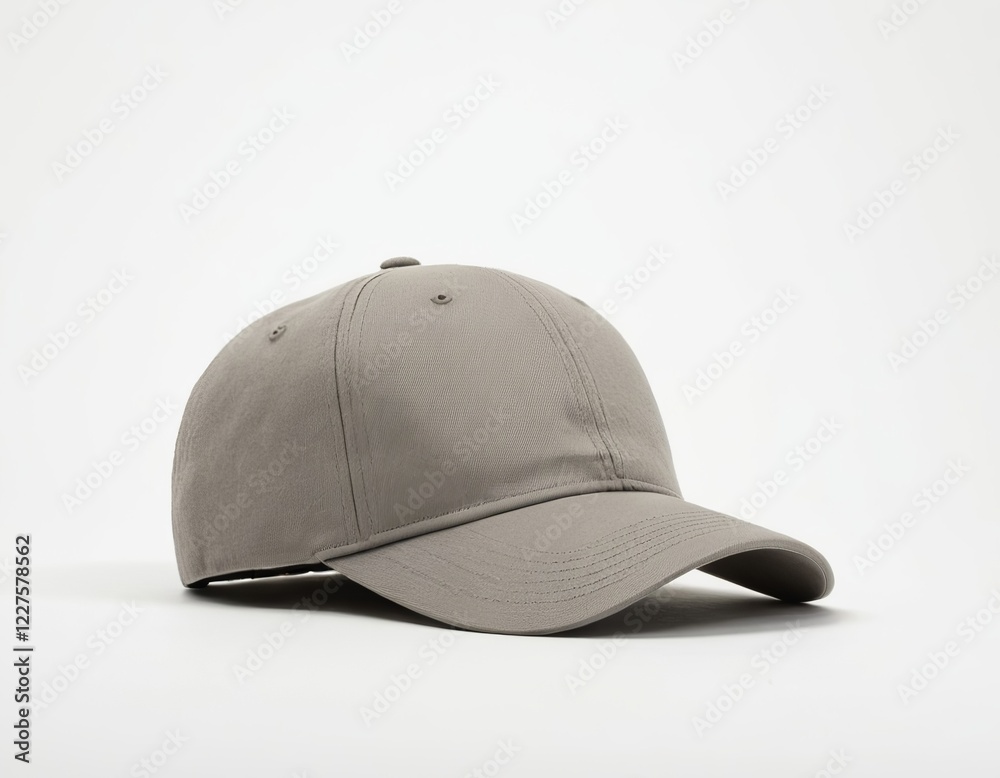 Fototapeta premium Stylish gray baseball cap isolated on a clean background.