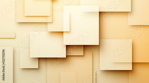 Wallpaper Mural Abstract background of layered rectangles in varying shades of light yellow and beige Torontodigital.ca