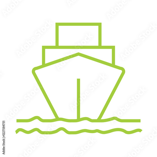 Naval Ship Icon Design