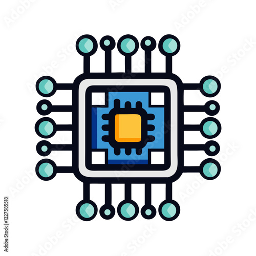 "SVG biochip icon, ideal for biotechnology, healthcare, and medical tech applications."