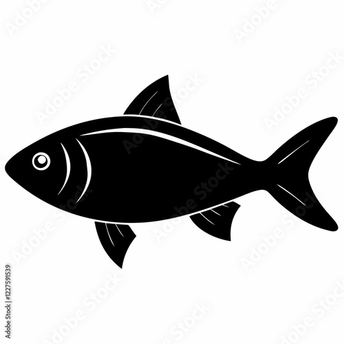 fish silhouette on a white background