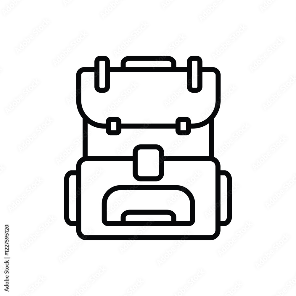 Backpack Line Icons Design Elements Illustration Backpack Line Icons Design Elements Illustration