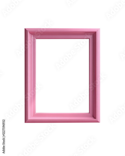 Pink rectangular frame isolated on black background