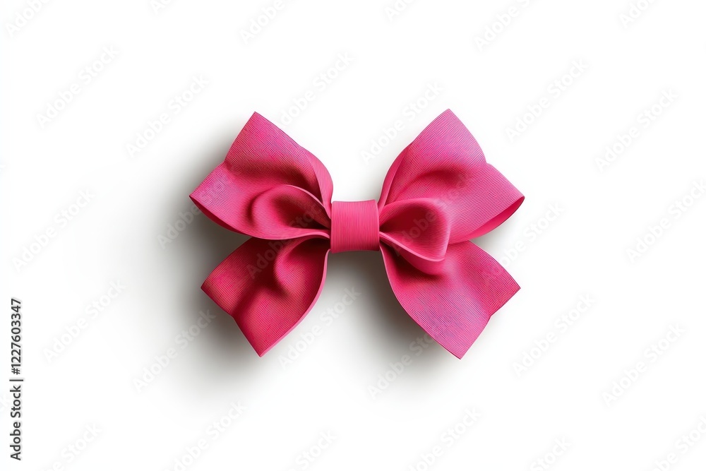 A striking hot pink bow, tied with precision and style, set against a white backdrop, representing fashion and elegance in a clean and modern presentation. A striking hot pink bow, tied with precision and style, set against a white backdrop, representing fashion and elegance in a clean and modern presentation.