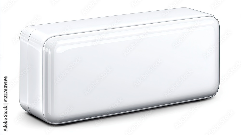 Glossy White Rectangular Container with Smooth Surface for Multipurpose Storage and Organization Glossy White Rectangular Container with Smooth Surface for Multipurpose Storage and Organization