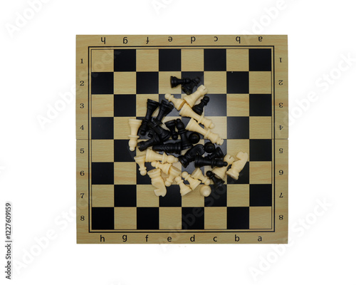 International chess for playing, white background