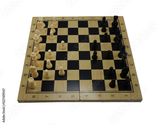 International chess for playing, white background