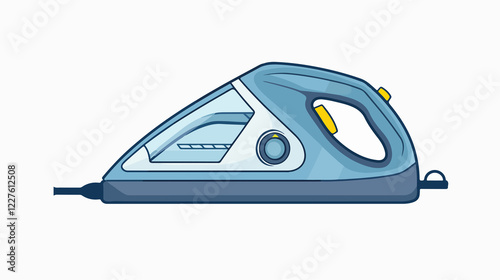 Professional Dry and Steam Iron Outline Icon Vector Illustration photo