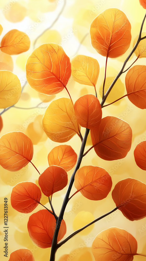 Obraz premium autumn leaves seamless pattern