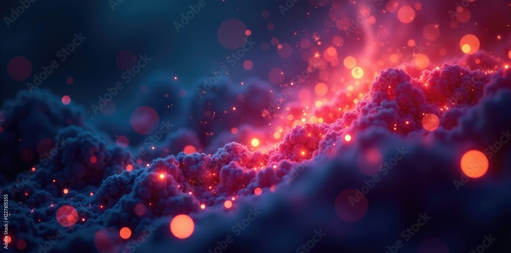 Flickering glowing particles suspended in air, mesmerizing, mystical, dreamlike Flickering glowing particles suspended in air, mesmerizing, mystical, dreamlike