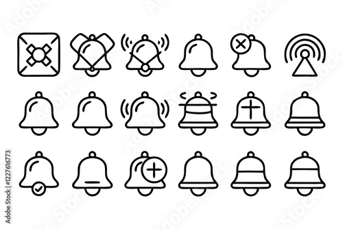 bell notification editable stroke outline icons se