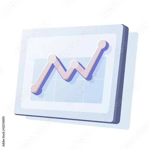 Minimalist Data Analytics Concept Illustration on Transparent Background
