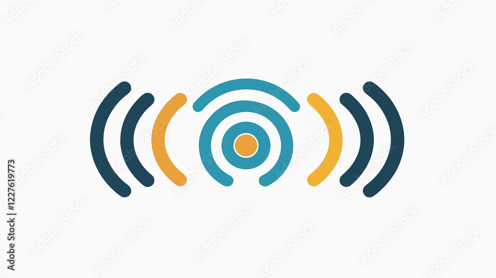 Radio Waves Multimedia Icon for Creative Design Projects Radio Waves Multimedia Icon for Creative Design Projects